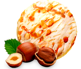 VOLOGODSKY PLOMBIR PLOMBIERE ICE CREAM WITH NUT AND HAZEL NUT AROMA AND CARAMELIZED MILK TRAY